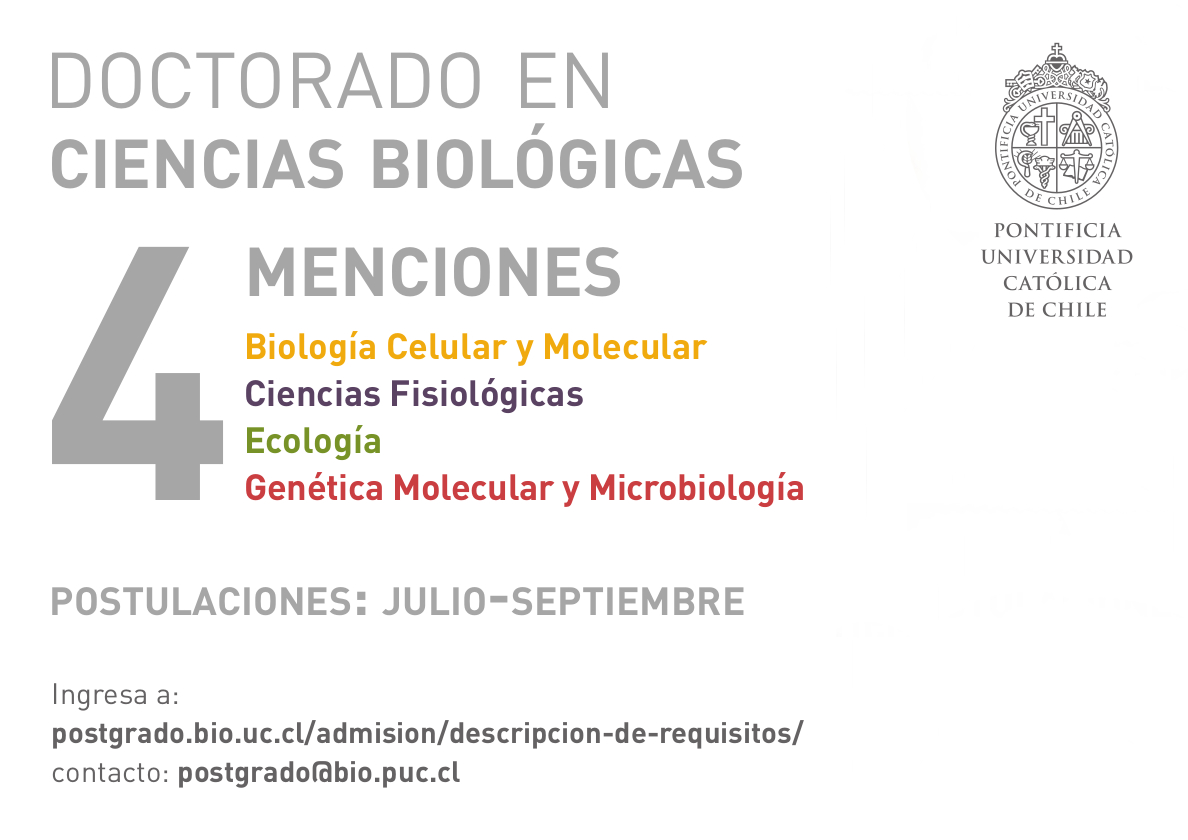 Proceso De Postulación Admisión 2023: Doctorado En Ciencias Biológicas ...